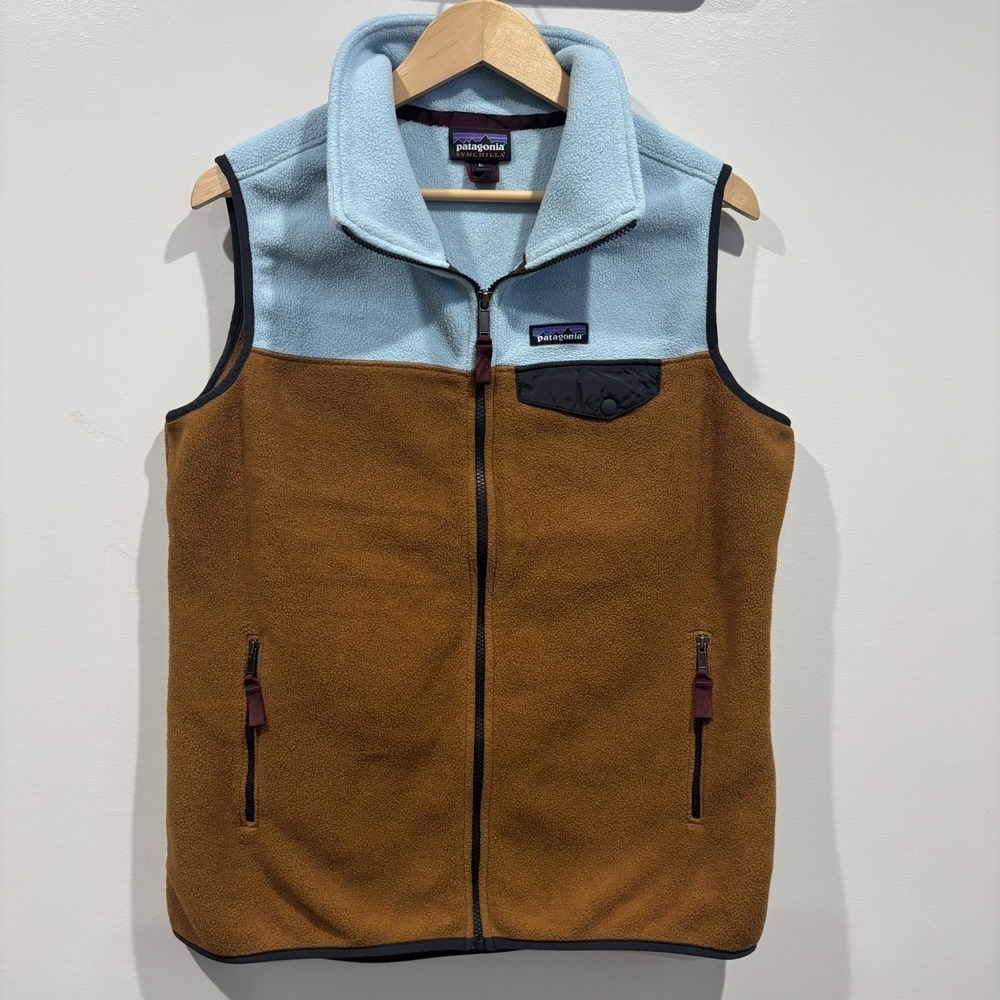 Patagonia Women's Snap-T Synchilla Fleece Vest Women's Colorblock Full Zip XL - Picture 2 of 11